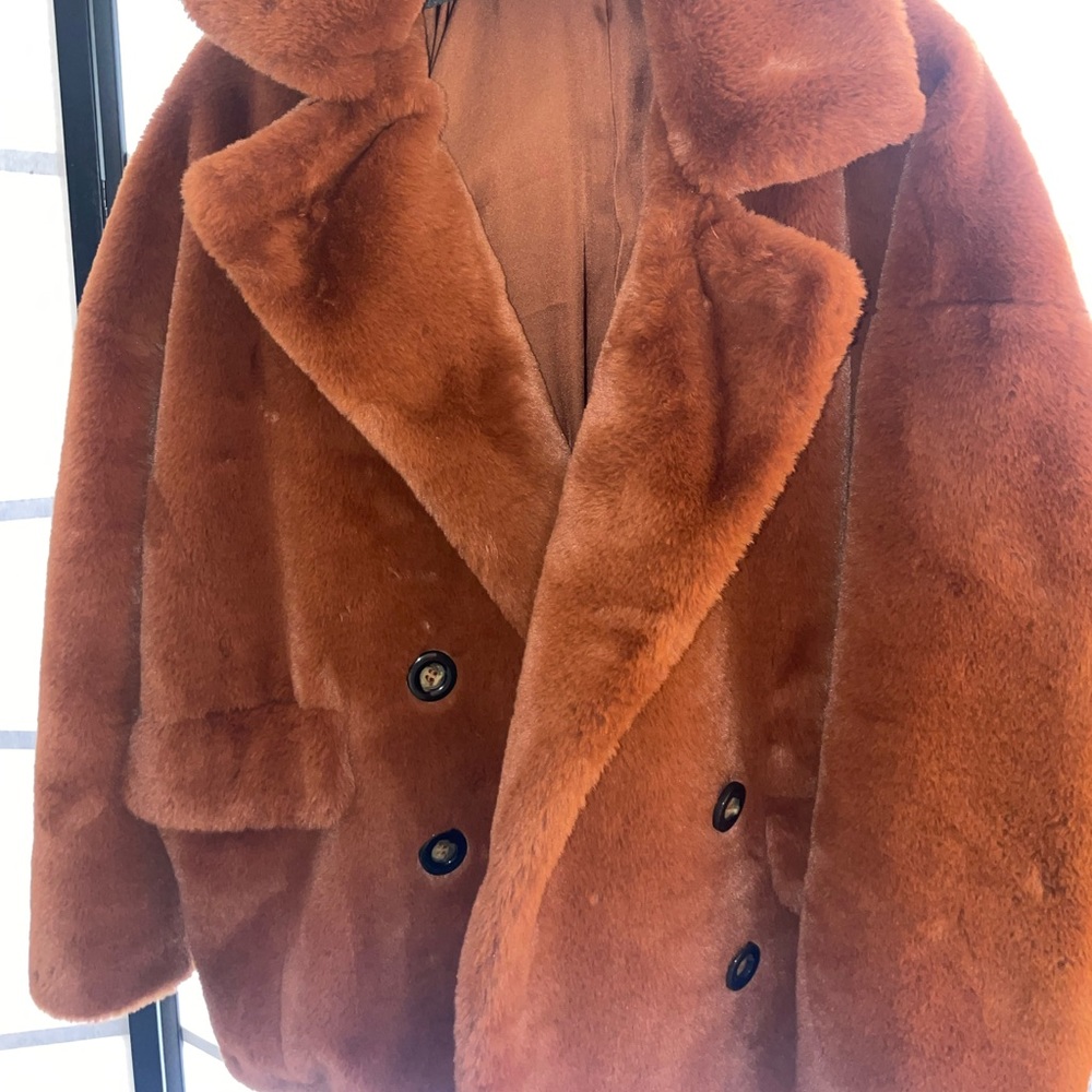 FREE PEOPLE FAUX FUR COAT